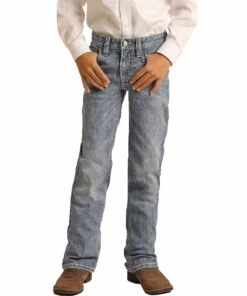 Panhandle Boys' Leather V Pocket Jean