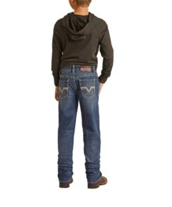 Rock & Roll Cowboy Boys' Revolver Reflex Slim Fit Jean -Western Cowboy Clothing RRBD1RR0LM b