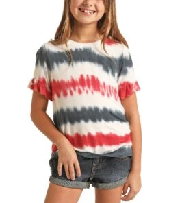 Rock & Roll Cowgirl Girls' Tie Dye Tee