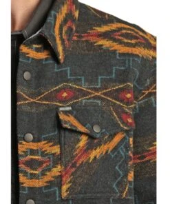 Rock & Roll Cowboy Men's Aztec Shacket -Western Cowboy Clothing RRMO92R08L c