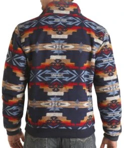 Rock & Roll Cowboy Men's Aztec Bomber Coat -Western Cowboy Clothing RRMO92RZX3 b