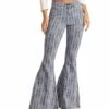 Panhandle Women's Aztec Print Bargain Button Bell Jean