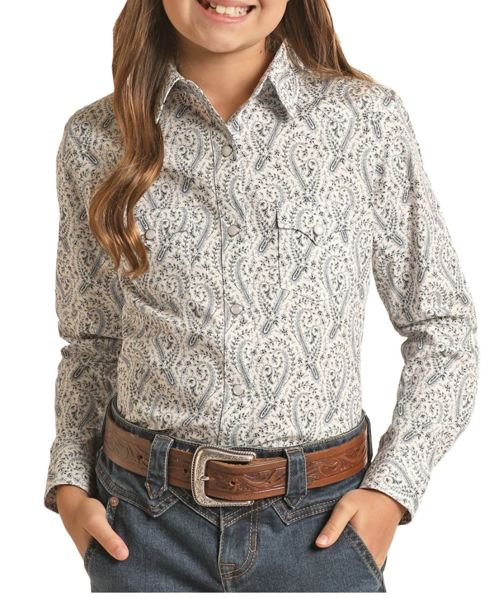 Panhandle Girls' Paisley Snap Shirt 1 Panhandle Girls' Paisley Snap Shirt