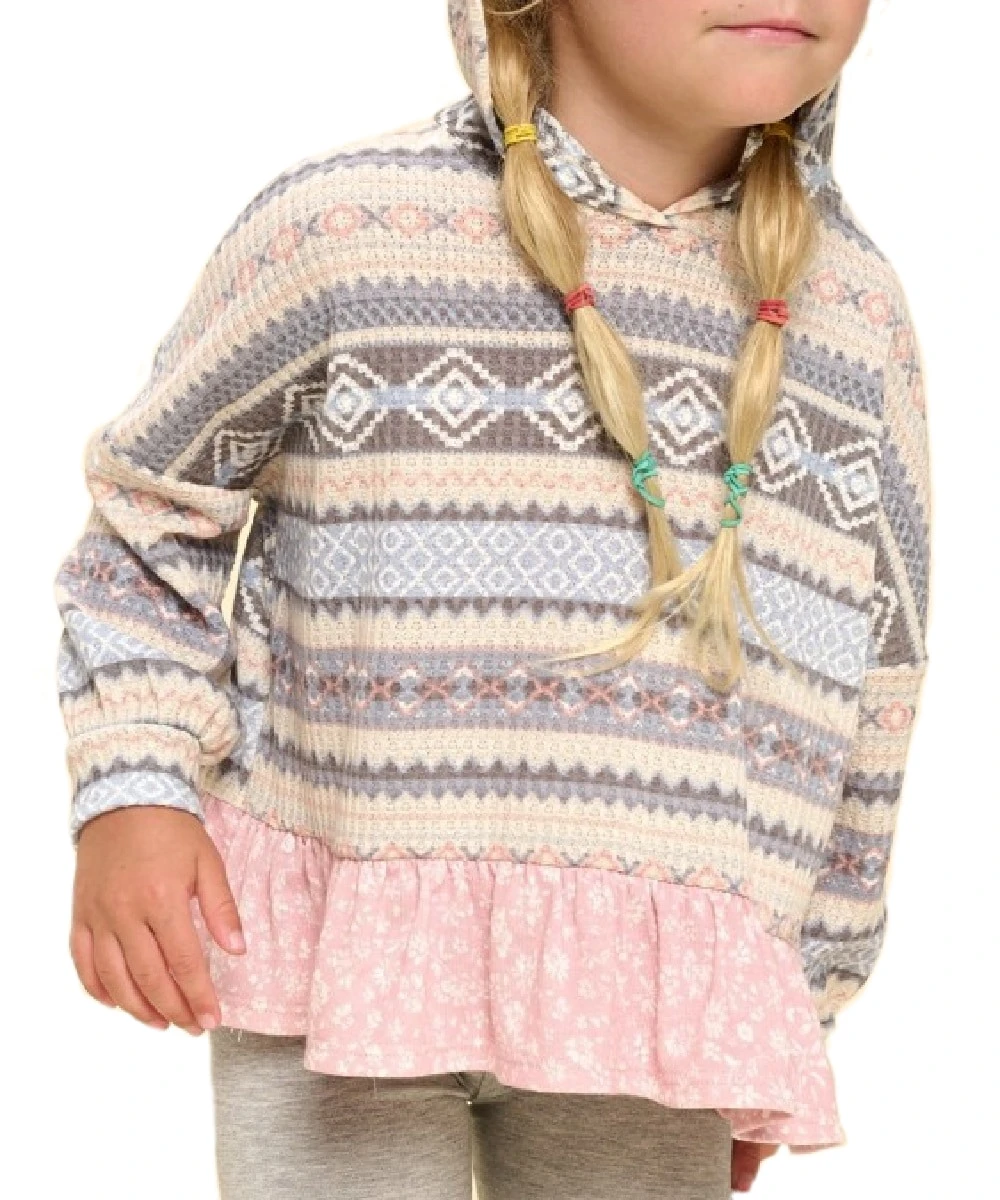 Oddi Girls' Aztec Print Hoodie 1 Oddi Girls' Aztec Print Hoodie