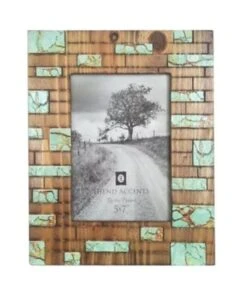 HiEnd Accents Turquoise Inlay Picture Frame