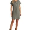 Panhandle Women's Olive Popover Dress