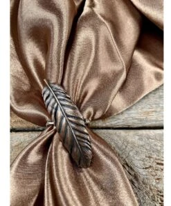 Rodeo Drive Copper Feather Concho Wild Rag Slide