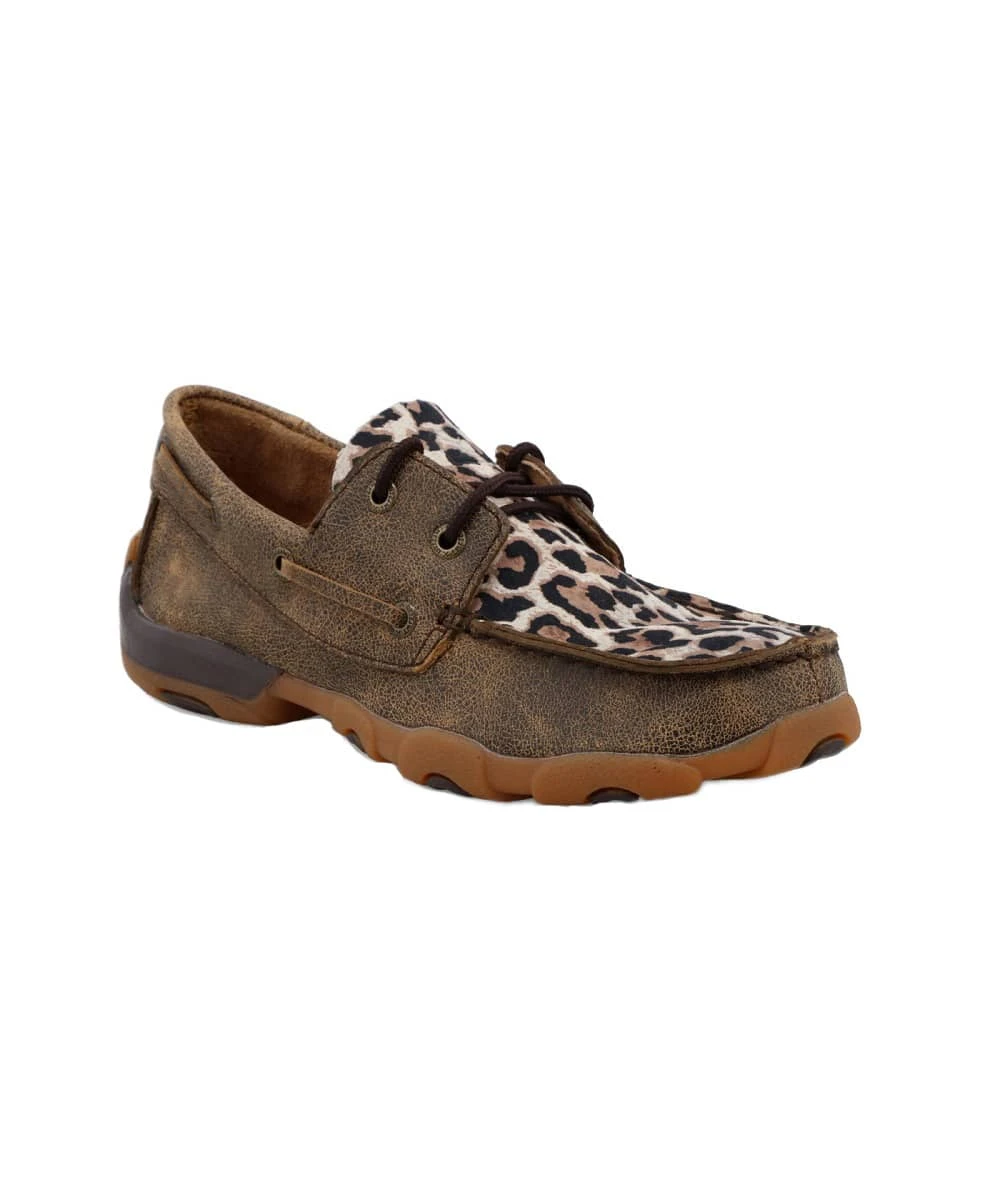Twisted X Kids' Leopard Driving Mocs 1 Twisted X Kids' Leopard Driving Mocs