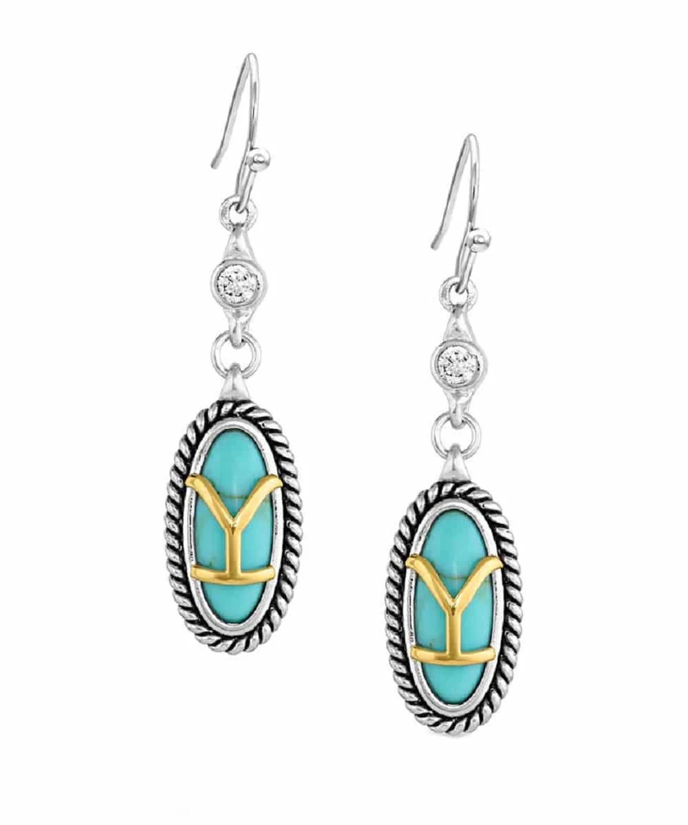 Montana Silversmiths Yellowstone Turquoise Earrings 1 Montana Silversmiths Yellowstone Turquoise Earrings