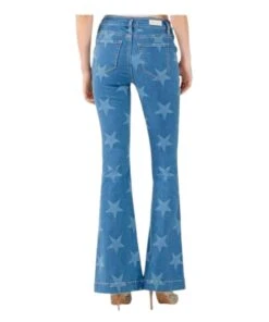 Miss Me Women's Star Print Flare Jean -Western Cowboy Clothing h3874f b 1