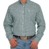 Cinch Men's Ombre Plaid Button Down Shirt