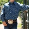 Cinch Boys' Paisley Print Snap Shirt