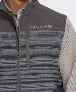 Cinch Men's Gray Bonded Vest -Western Cowboy Clothing mwv1563002 c