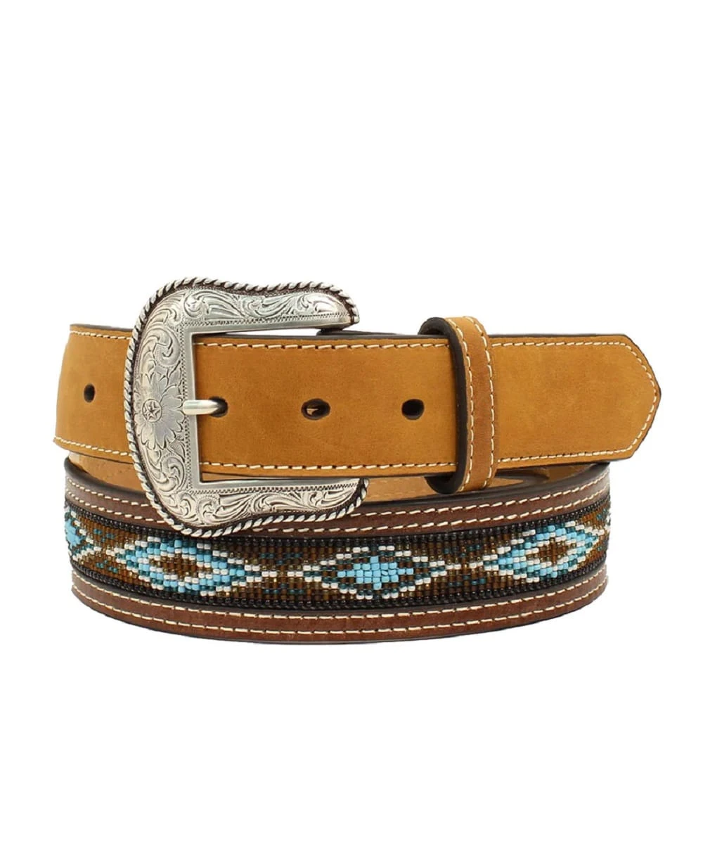 M&F Western Men's Nocona Aztec Beaded Belt 1 M&F Western Men's Nocona Aztec Beaded Belt