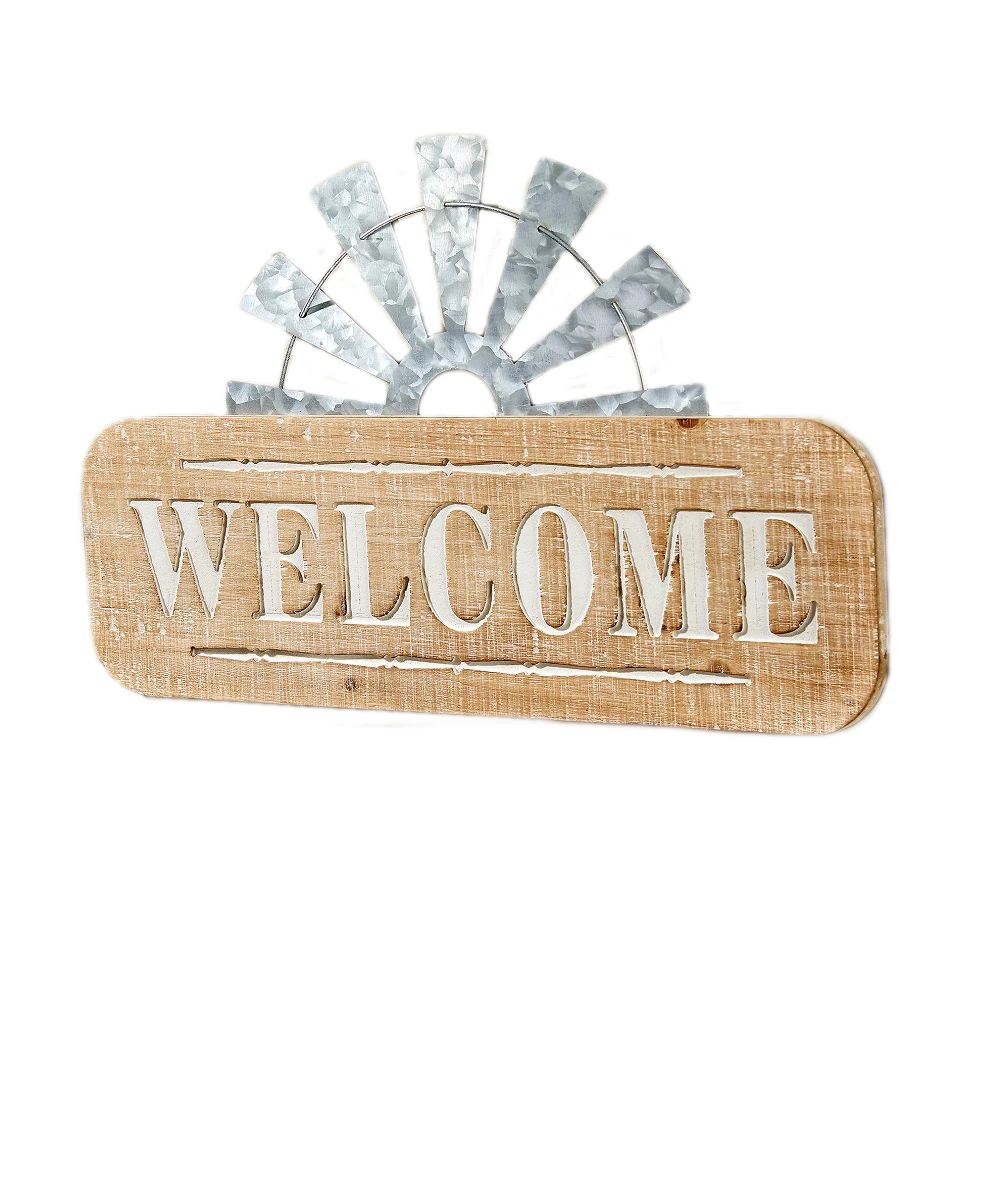Gift Craft Windmill Welcome Wall Sign 1 Gift Craft Windmill Welcome Wall Sign