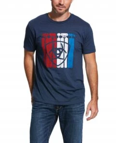Ariat Men's Navy Heather Standing Tall Tee