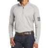 Ariat Men's Flame Resistant Combat Stretch Patriot Quarter Zip Shirt