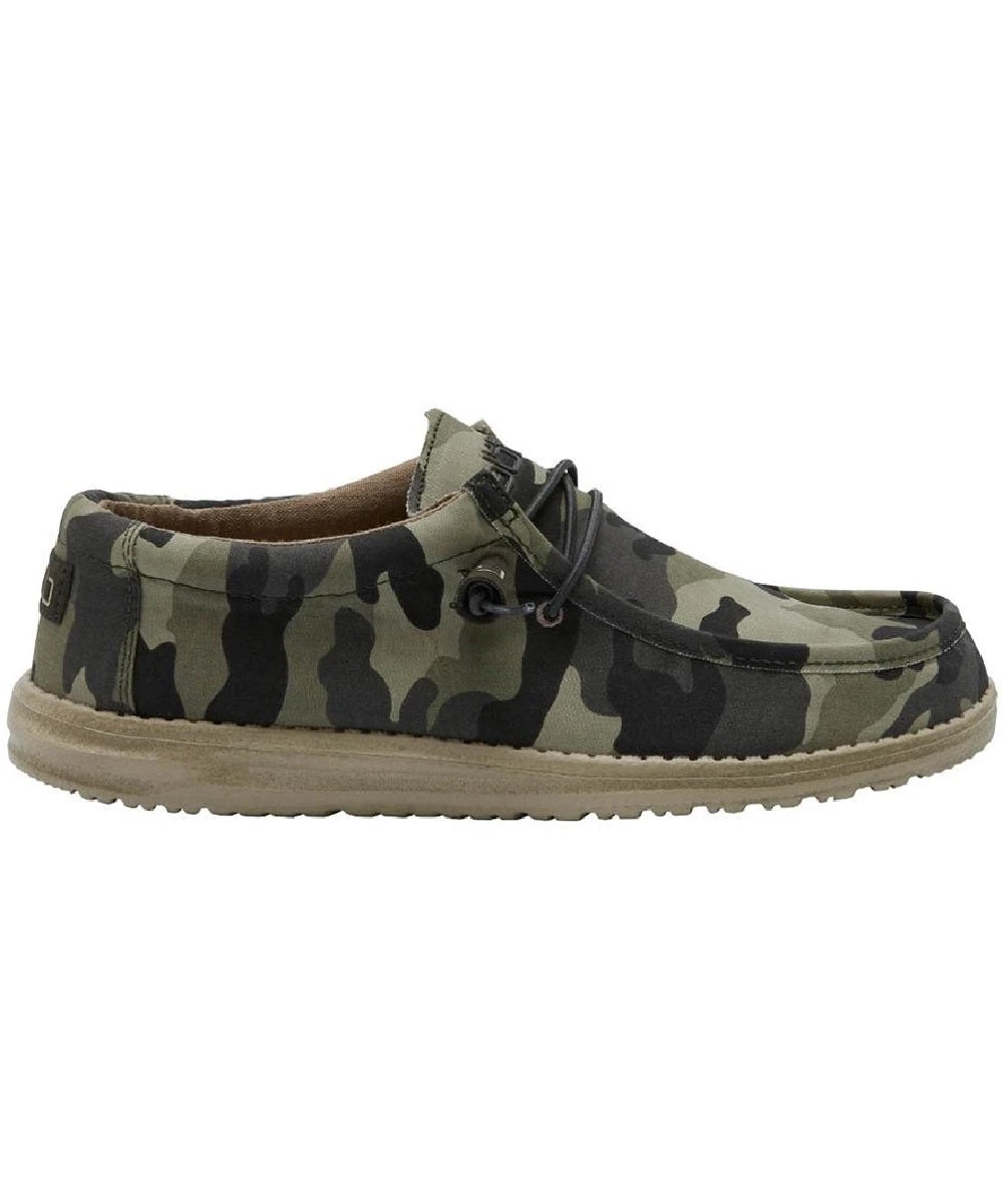 Hey Dude Men's Camo Wally Canvas Shoe 1 Hey Dude Men's Camo Wally Canvas Shoe