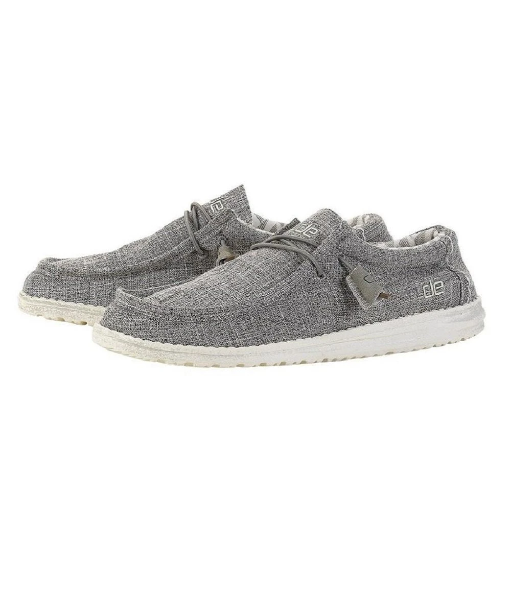 Hey Dude Men's Linen Iron Wally Canvas Shoe 3 Hey Dude Men's Linen Iron Wally Canvas Shoe - Image 3