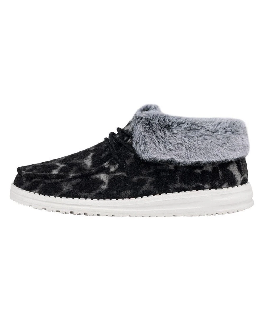 Hey Dude Women's Abstract Grey Leopard Britt Shoe 2 Hey Dude Women's Abstract Grey Leopard Britt Shoe - Image 2