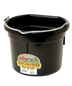 Duraflex Plastic Flatback 8Qt Bucket Black