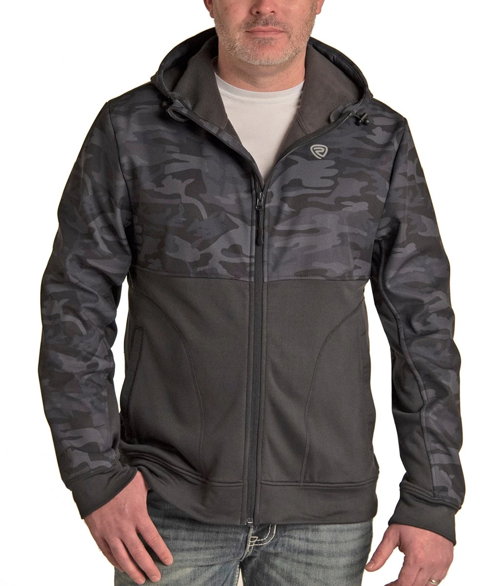 Rock & Roll Cowboy Men's Camo Print Softshell Jacket 1 Rock & Roll Cowboy Men's Camo Print Softshell Jacket