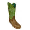 Corral Women's Sand And Green Leather Boot