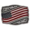 Montana Silversmiths Classic Painted Waving American Flag Attitude Buckle