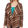 Cripple Creek Women's Navajo Open Front Blanket Wrap Jacket