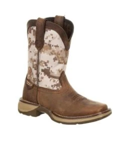 Durango Kids' Lil' Rebel Square Toe Camo Western Boot