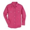 Wrangler Girls' Pink Western Snap Shirt