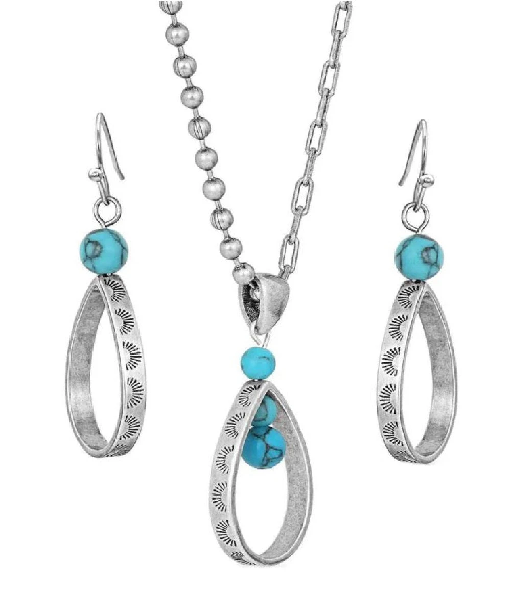 Montana Silversmiths Women's Down To Earth Teardrop Jewelry Set 2 Montana Silversmiths Women's Down To Earth Teardrop Jewelry Set - Image 2