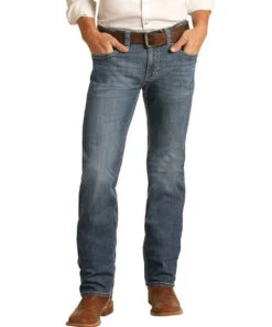 Rock & Roll Cowboy Men's Vintage '46 Slim Fit Stretch Straight Jean