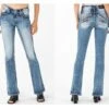 Miss Me Women's Mid Rise Bootcut Jean