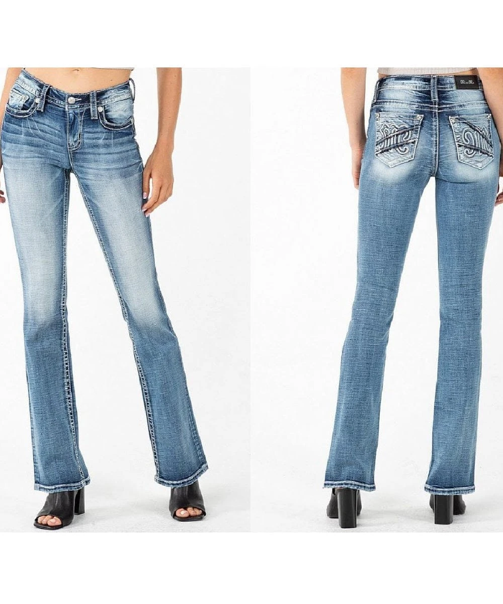 Miss Me Women's Mid Rise Bootcut Jean 1 Miss Me Women's Mid Rise Bootcut Jean
