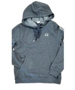 Cinch Women's Heather Black Logo Hoodie