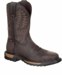 Rocky Men's Original Ride Waterproof Steel Toe Western Work Boot