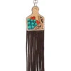Rafter T Ranch Cactus Ear Tag Saddle Charm