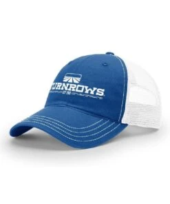 Royce Apparel Men's Turnrows Royal Blue Traditional Mesh Back Trucker Hat