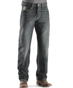 Cinch Men's White Label Dark Stone Wash Relaxed Fit Jean