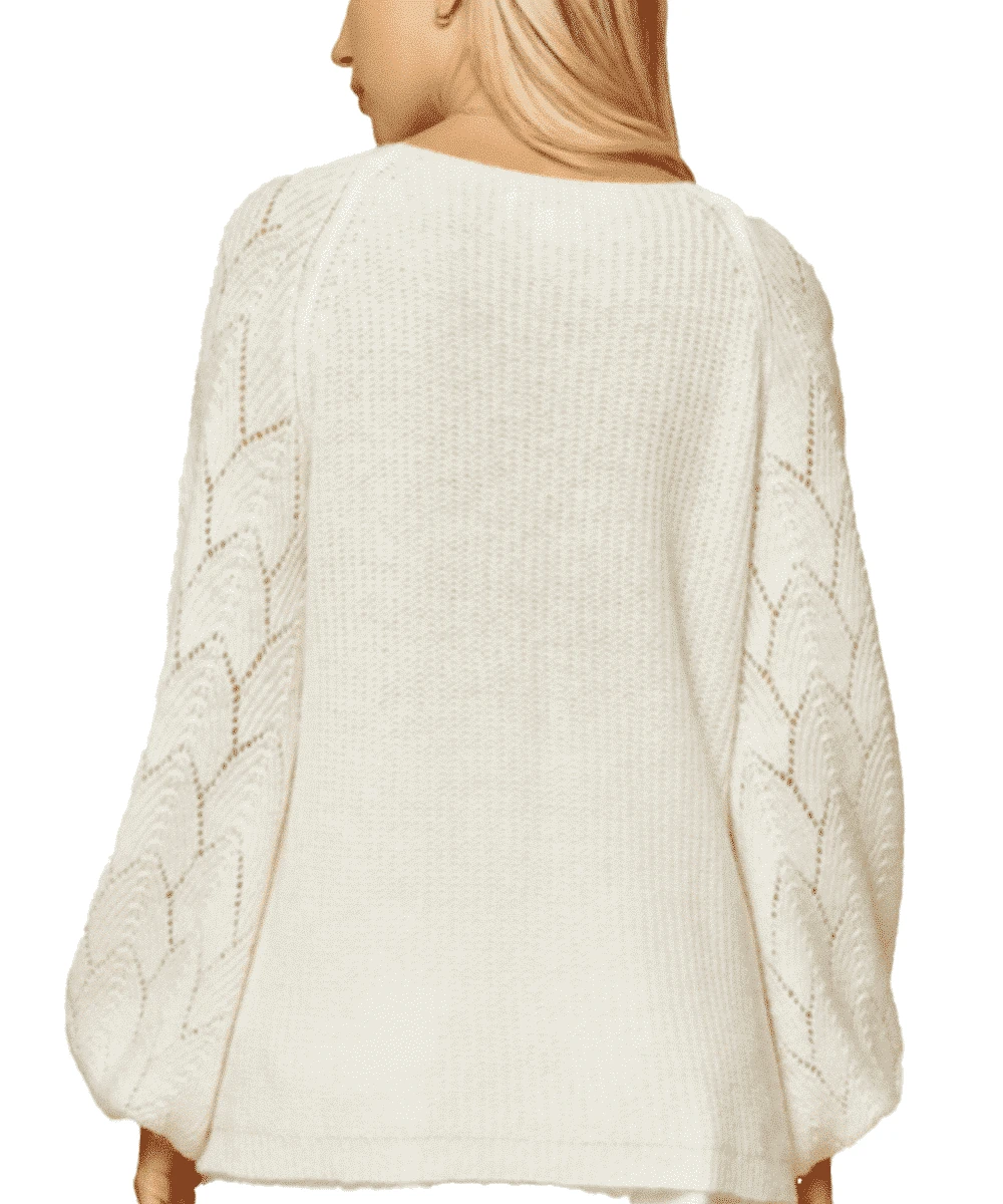 Cowpokes Bootique Women's Ivory Lightweight Sweater 2 Cowpokes Bootique Women's Ivory Lightweight Sweater - Image 2