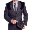 Circle S Men's Charcoal Gray Western Sport Coat