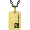 Montana Silversmiths Lift Up In Faith Gold Dog Tag Necklace