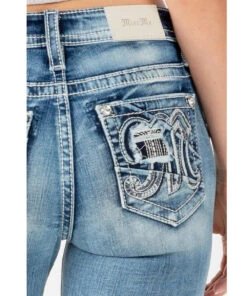 Miss Me Women's Mid Rise Bootcut Jean -Western Cowboy Clothing products m3817b6 b