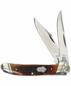Rough Ryder Amber Jigged Bone Copperhead Knife