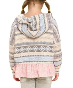 Oddi Girls' Aztec Print Hoodie 3 Oddi Girls' Aztec Print Hoodie -Western Cowboy Clothing t64515k b